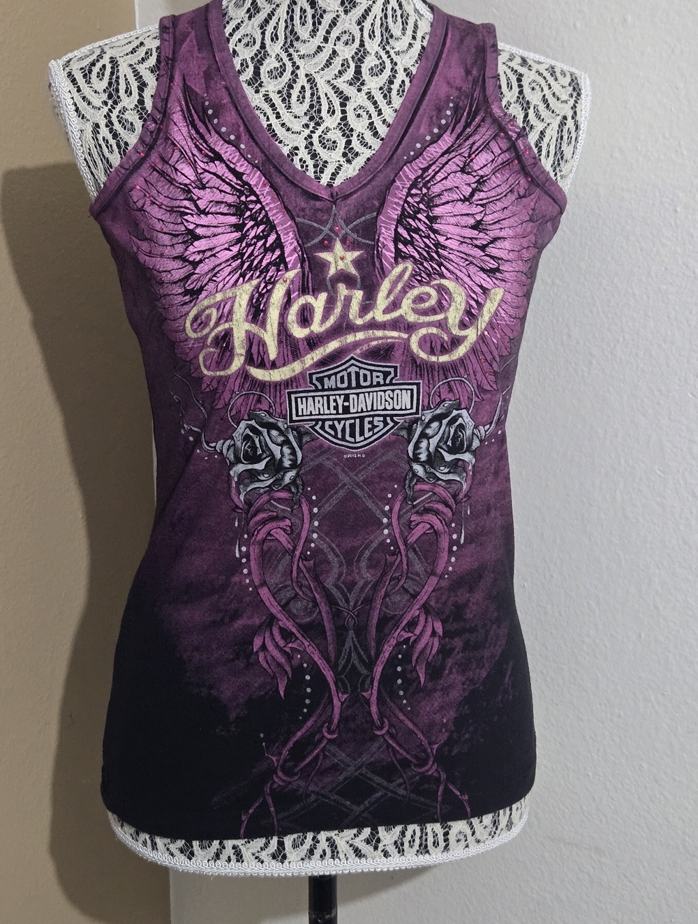 Harley-Davidson Women's Purple Winged Tank